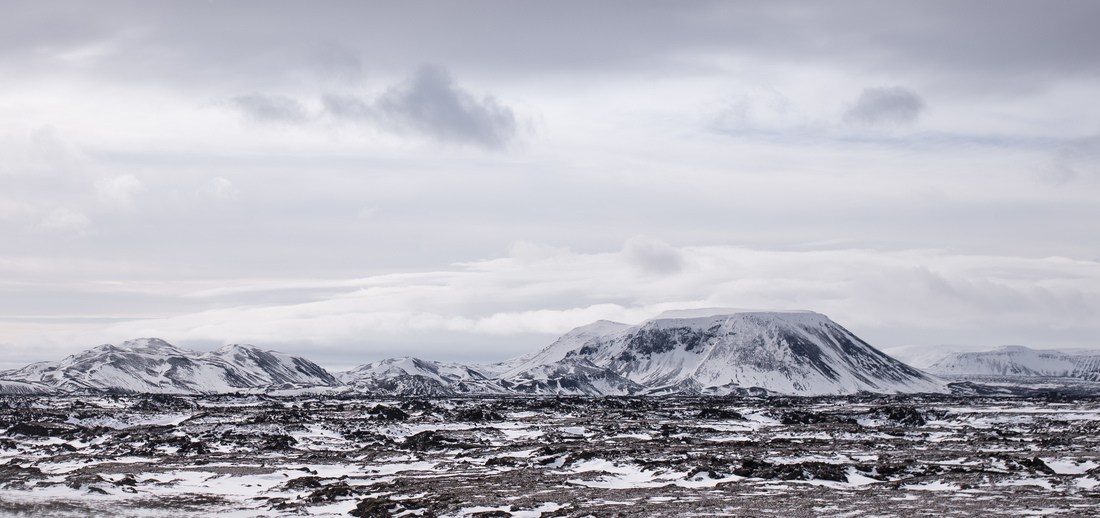 Paysage d'Islande en hiver 