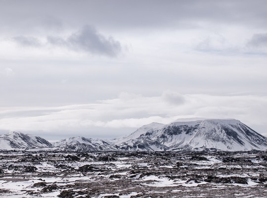 Paysage d'Islande en hiver 