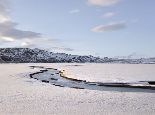 Neige et cours d'eau, Islande 
