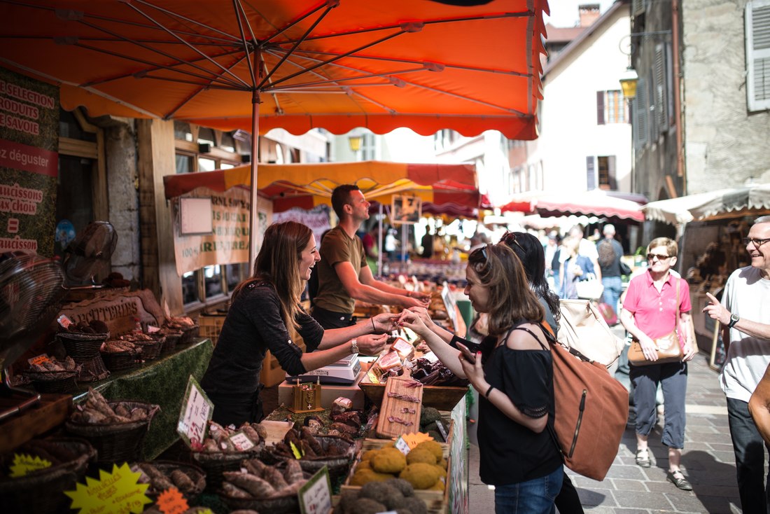 Le marché d'Annecy