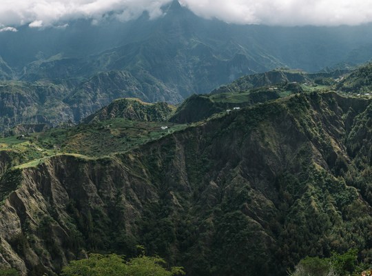 Panoramique sur la route du Piton des Neiges