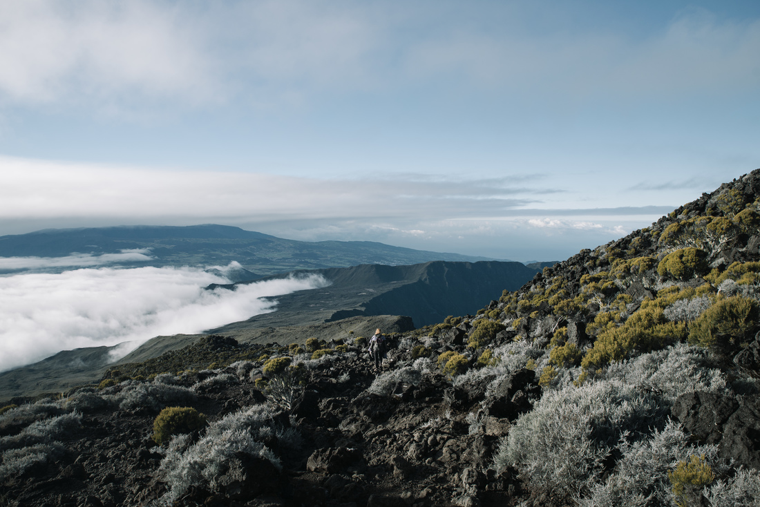 Paysage volcanique sur le retour du Piton des Neiges 