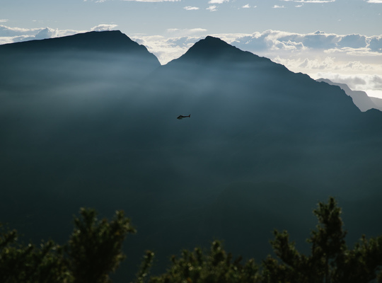 Les hélicoptères, moyen de transport à la Réunion