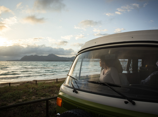 Un matin à bord de notre combi VW