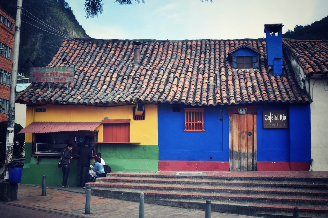 Maison colorée de Bogota, Colombie