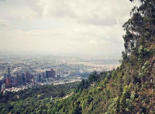 Vue aérienne sur Bogota