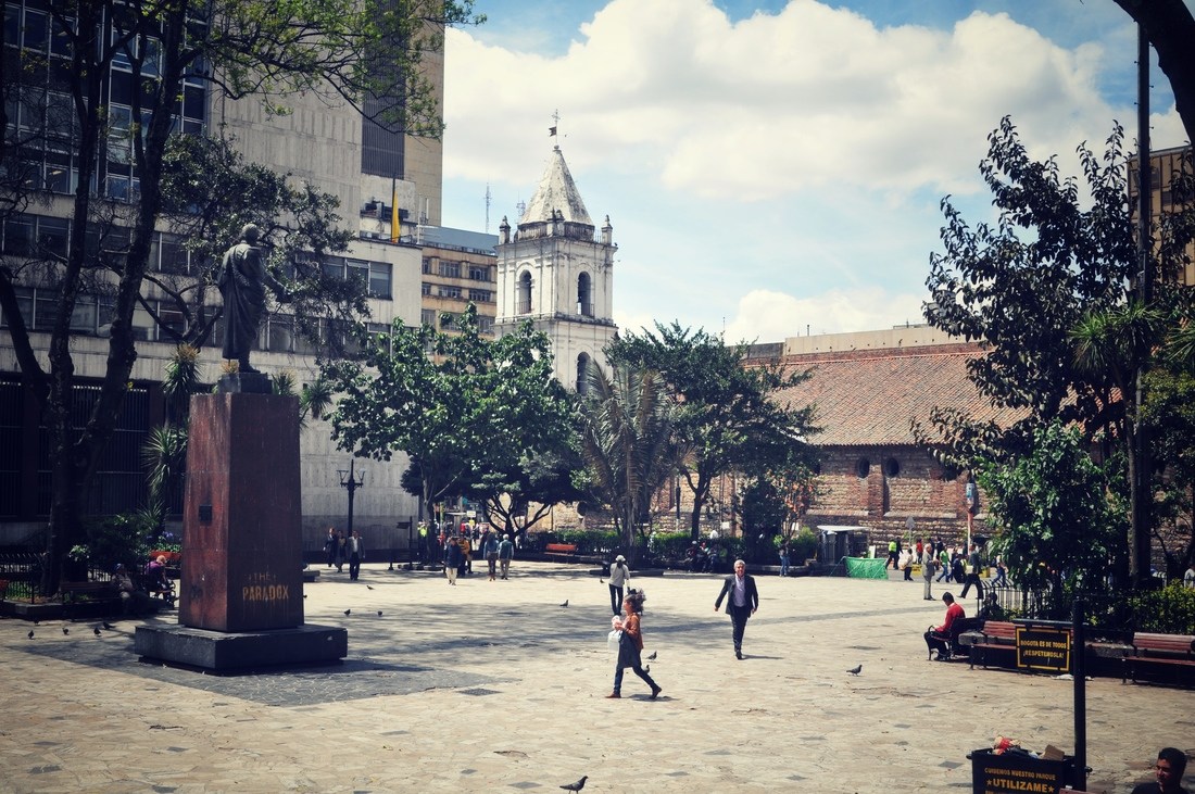 Place du musée de l'or, à Bogota