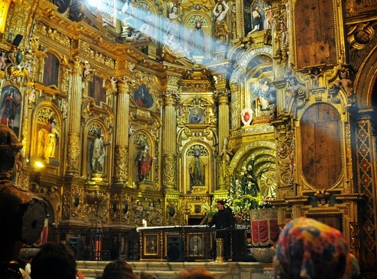 Rayon de lumière, église de Quito